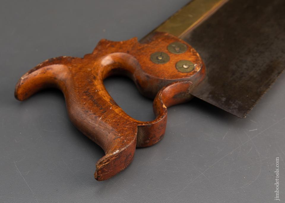 Fabulous! GROVES Silver Steel Brass Back Carcass Saw JUST SHARPENED - 94405
