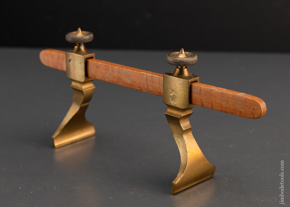 Very Unusual Flat Bladed Trammel Points on Lacewood Beam - 94473U