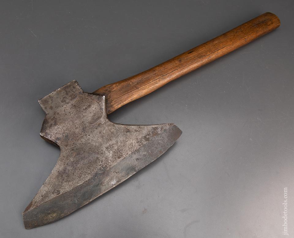 H & H ROPE Transitional Pennsylvania Blacksmith Single Bevel Offset Broad Axe - 94467