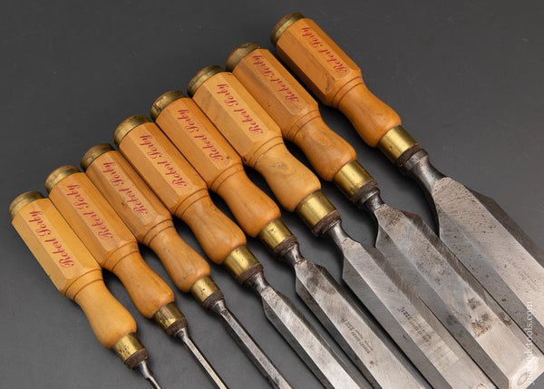 Fantastic 8 Piece Boxwood Handled Chisel Set by ROBERT SORBY 94568 Jim Bode Tools