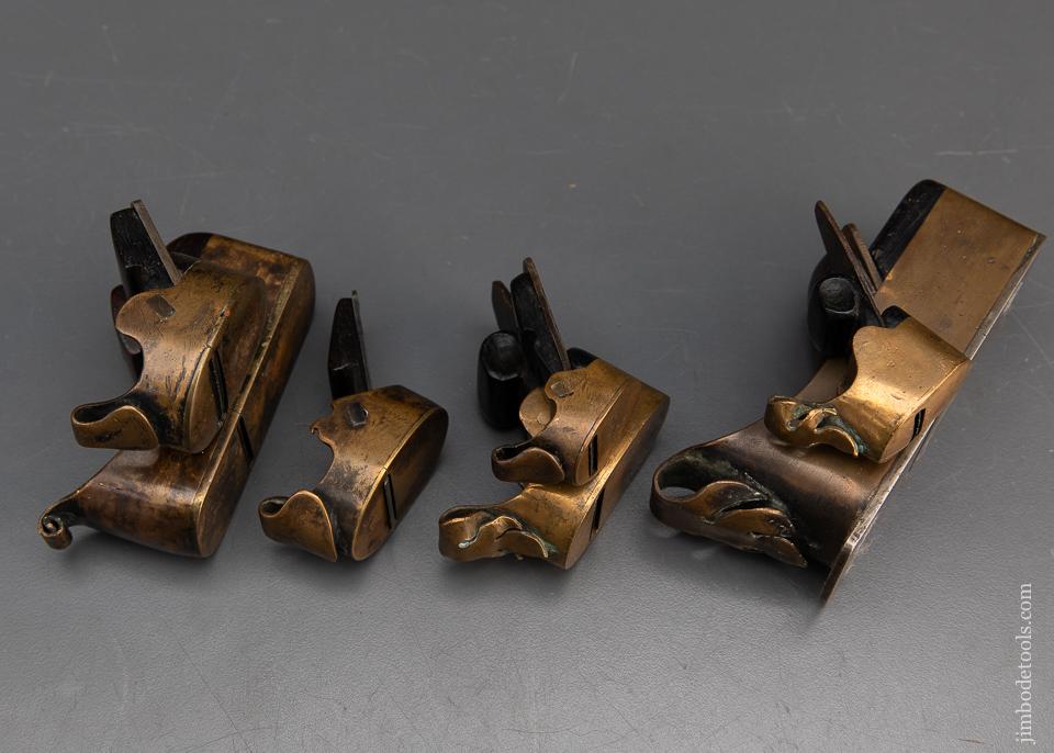 Collection of 7 Brass 17th/18th Century Instrument Maker's Planes The Actual Tools Found on Page 195 In The ART OF FINE TOOLS - 94614
