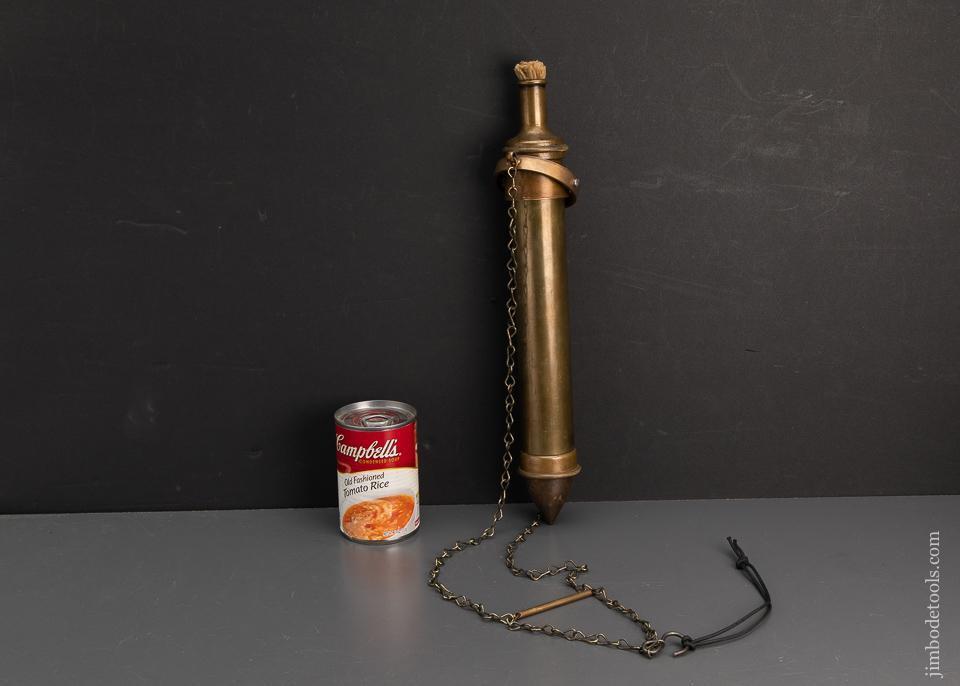 Rare Massive Miner’s Brass Plummet Plumb Bob - 94959