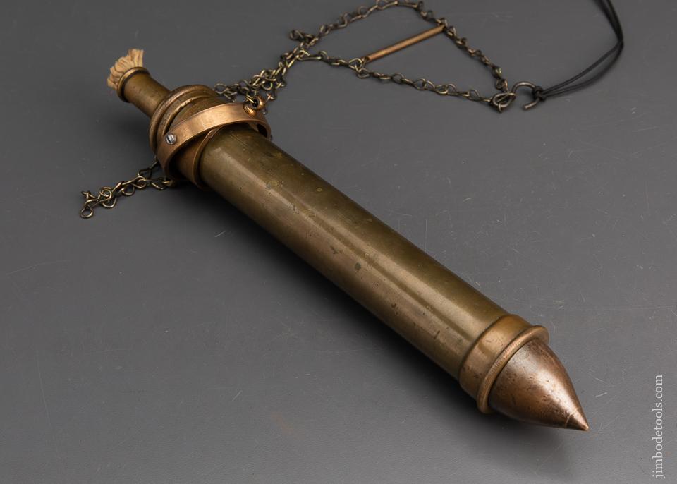 Rare Massive Miner’s Brass Plummet Plumb Bob - 94959