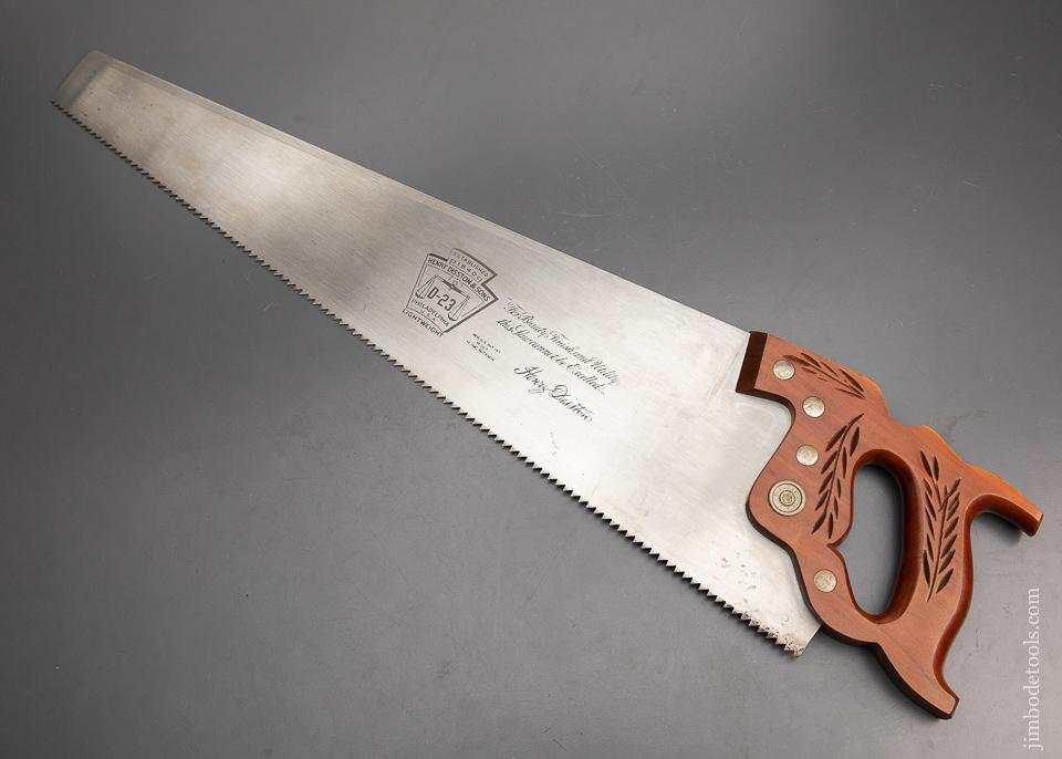 Drop Dead Mint DISSTON D-23 Rip Hand Saw - 94969