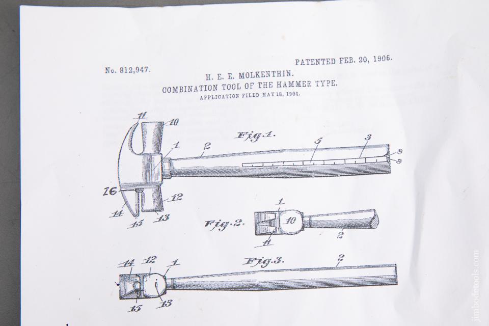 Rare MOLKENTHIN PAT. Hammer Combination Tool - 94995