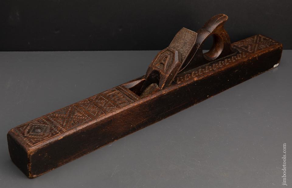 Gorgeous Hand-Carved and Decorated DATED 1887 Jointer Plane - 95058