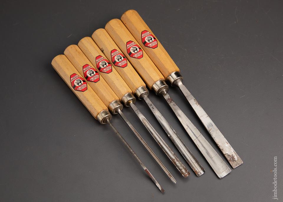 Extra Fine Set of 6 HIRSCH Carving Gouges - 95279
