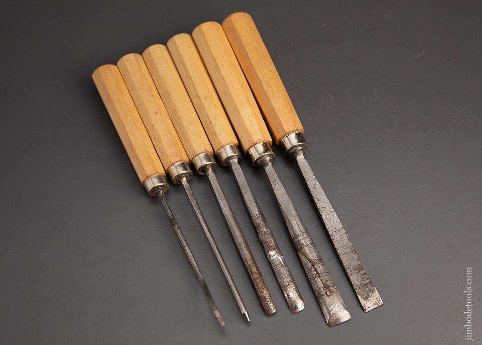 Extra Fine Set of 6 HIRSCH Carving Gouges - 95279