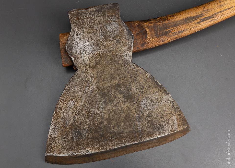Great Single Bevel Offset Broad Axe by SIMMONS COHOES N.Y. - 95654