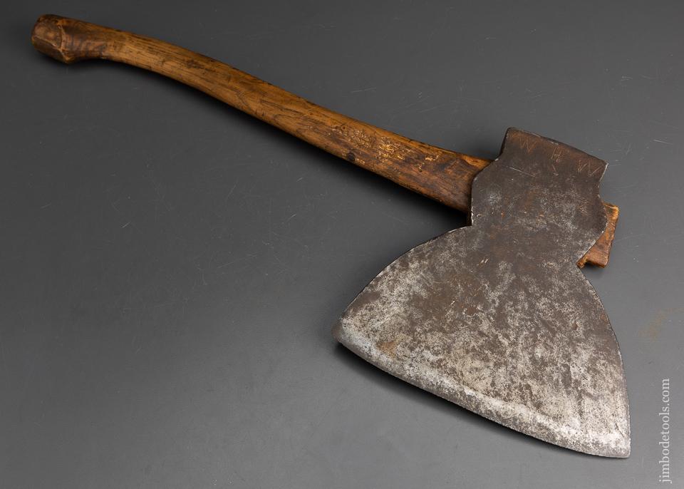 Great Single Bevel Offset Broad Axe by SIMMONS COHOES N.Y. - 95654