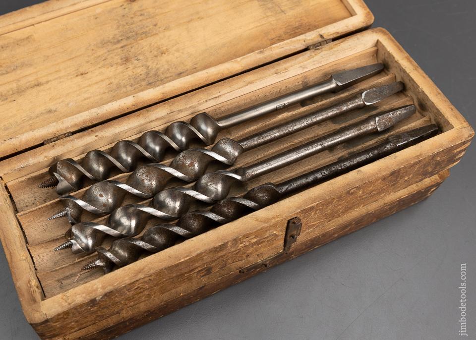 Complete Set of 13 RUSSELL JENNINGS Auger Bits in Original 3 Tiered Box - 95736