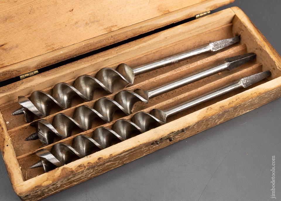 Complete Set of 13 RUSSELL JENNINGS Auger Bits in Original 3 Tiered Box - 95739