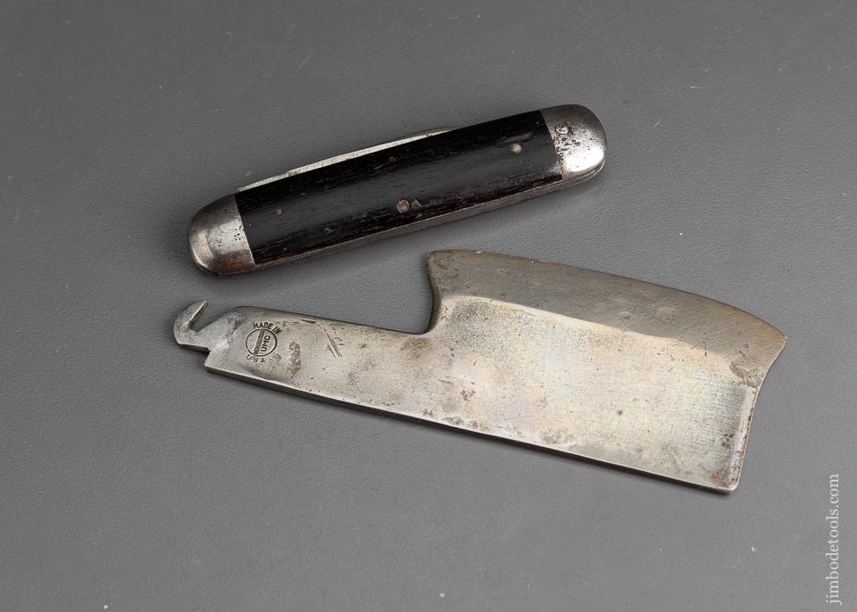 Vintage REMINGTON Folding Knife with Detachable Hatchet Cleaver - 95919