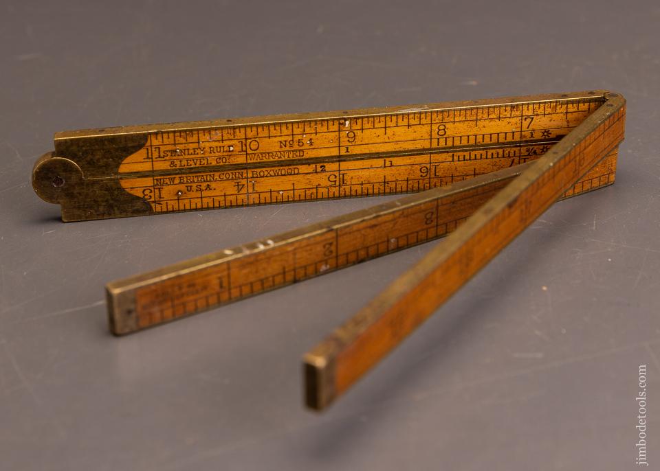 Rare STANLEY NO. 54 “SPECIAL” Full Bound Boxwood Rule - 96055