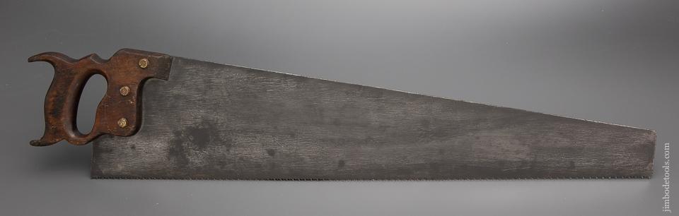 Just Sharpened Early Hand Saw with Steel Handle Plate and Conical Screws - 96272