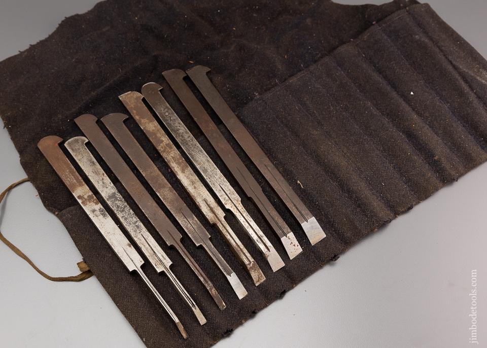 Fine Set of 8 Plow Plane Irons by HOWARTH - 96329