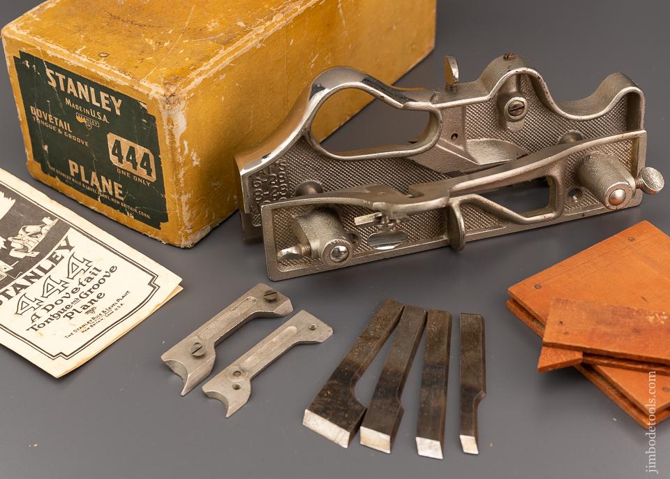 STANLEY No. 444 Dovetail Plane Mint & 100% Complete in Original Box - 96374