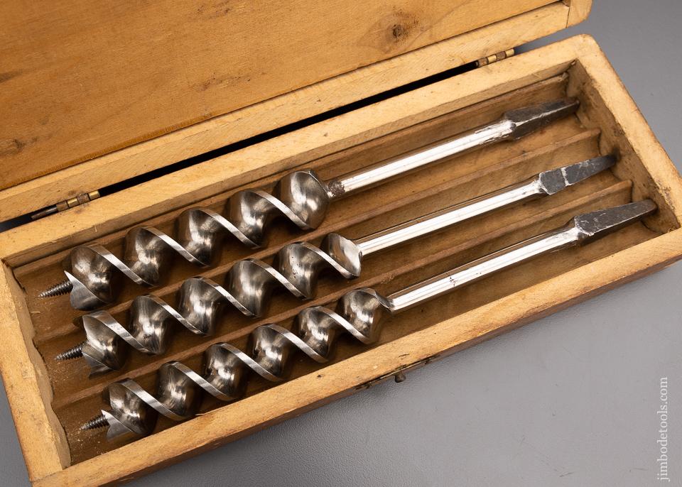 Extra Fine Complete Set of 13 RUSSELL JENNINGS Auger Bits in Original Three Tiered Box - 97268