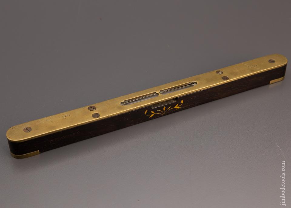 Beautiful 10 3/4 inch Ebony Level by WM. MARPLES with Engraving - 97236