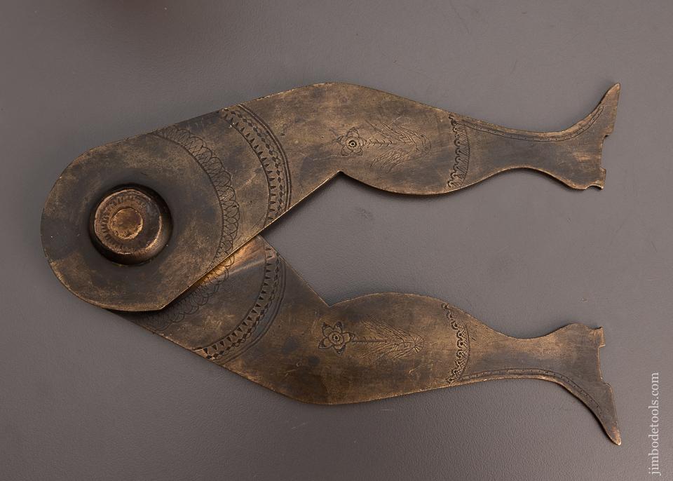 Beautiful Engraved & Decorated Lady Legs Calipers Very Large - 97468