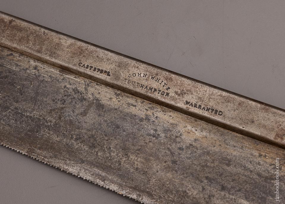 Early JOHN WHITE Southampton Dovetail Saw Just Sharpened - 97500
