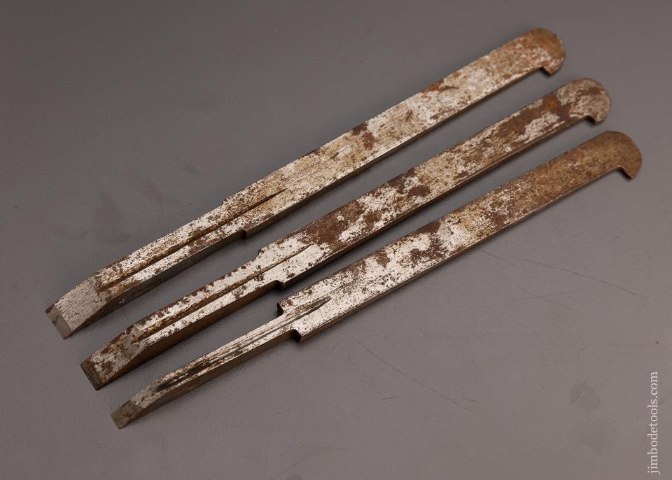 Fine Set of 3 Plow Plane Irons - 97501