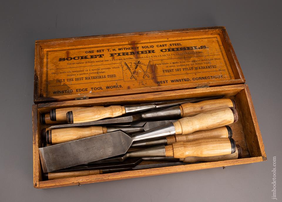 Fine Set of 12 T.H. WITHERBY Socket Firmer Chisels - 97581