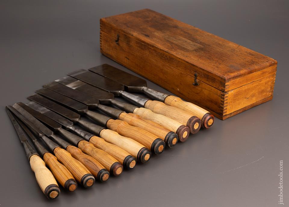 Fine Set of 12 T.H. WITHERBY Socket Firmer Chisels - 97581