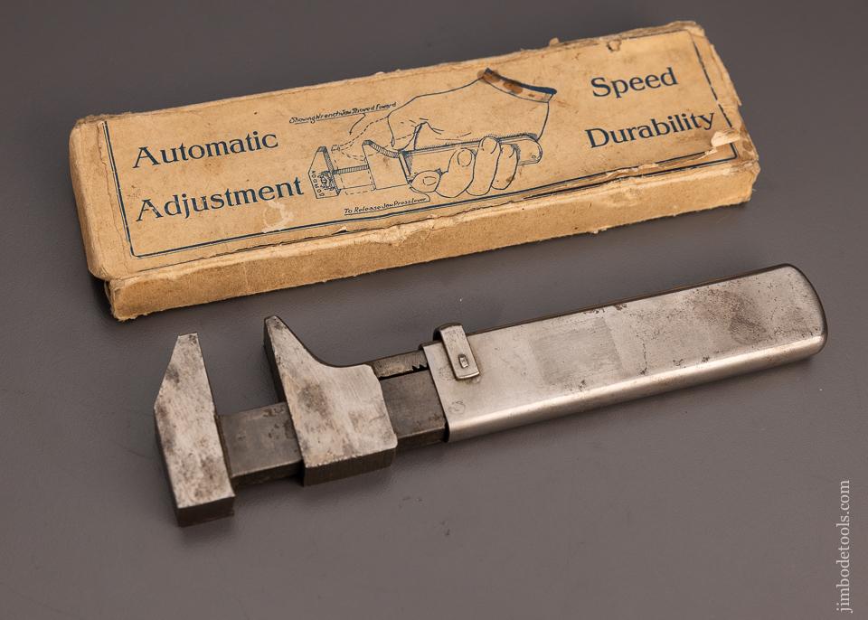 Rare Push Button Automatic Wrench Patented GORDON Near Mint in Box - 97732