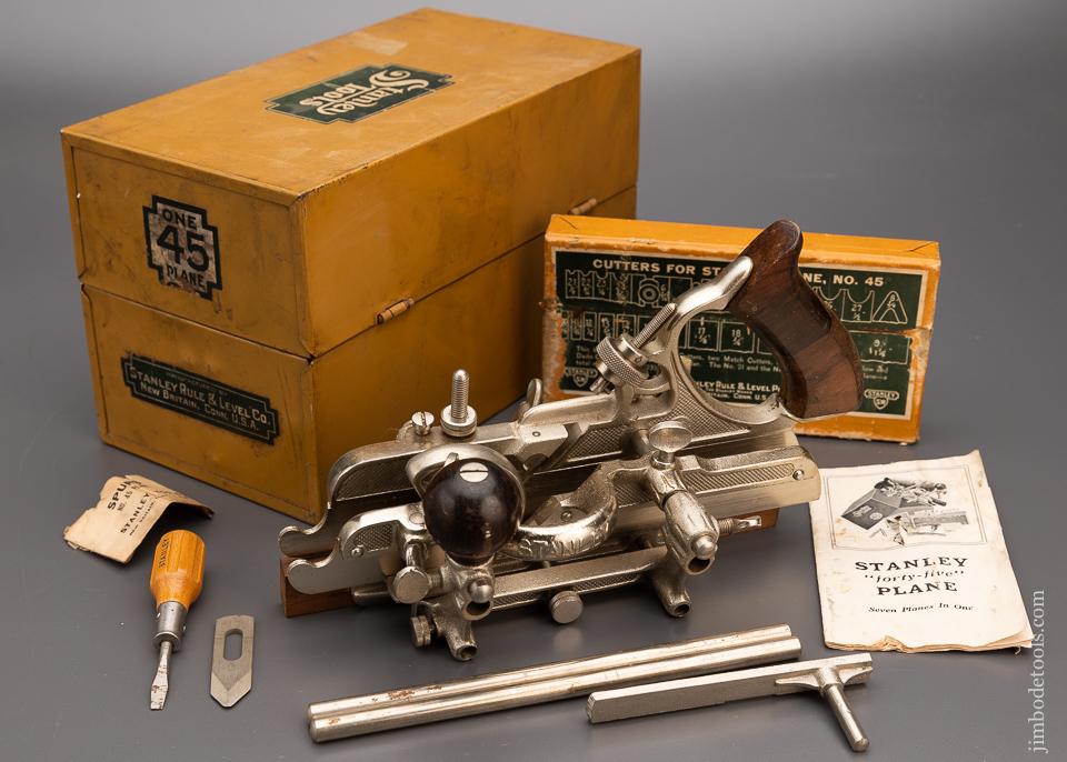 Near Mint STANLEY No. 45 Combination Plane in Original Box Dated 1940 - 98067