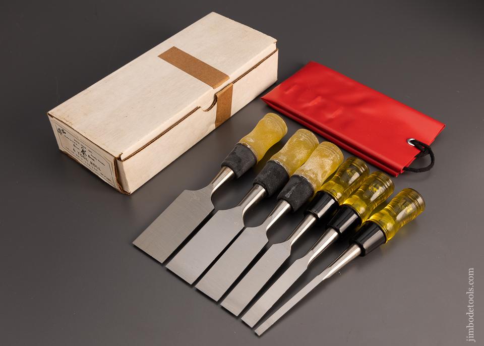 Unused Set of 6 BUCK BROS. Chisels in Original Box - 98372