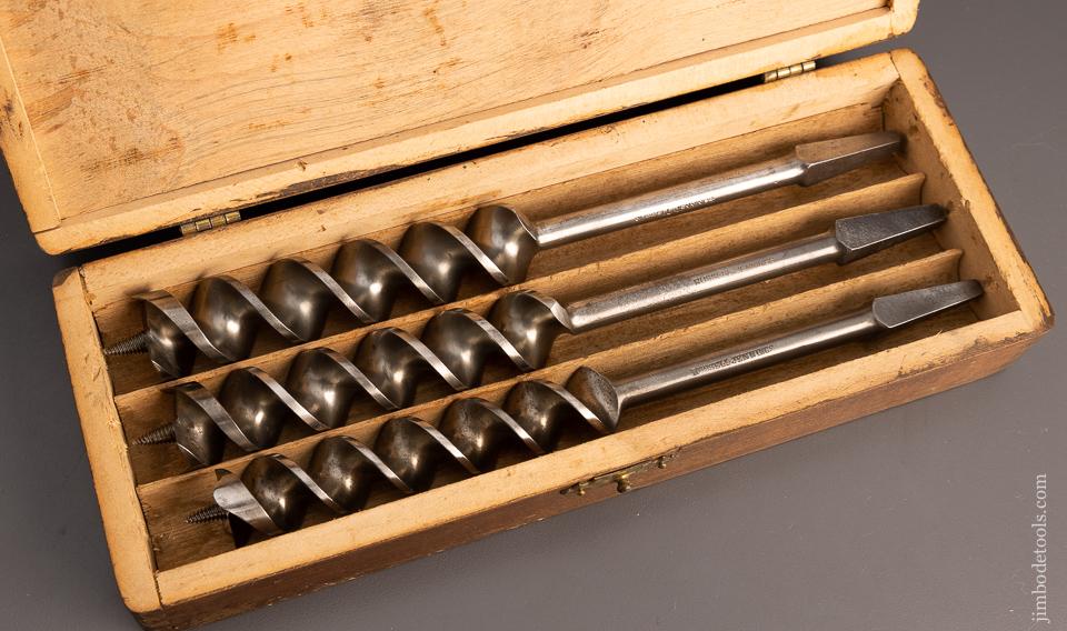 Good+ User Set RUSSEL JENNINGS Auger Bits in Original Three Tiered Box - 98382