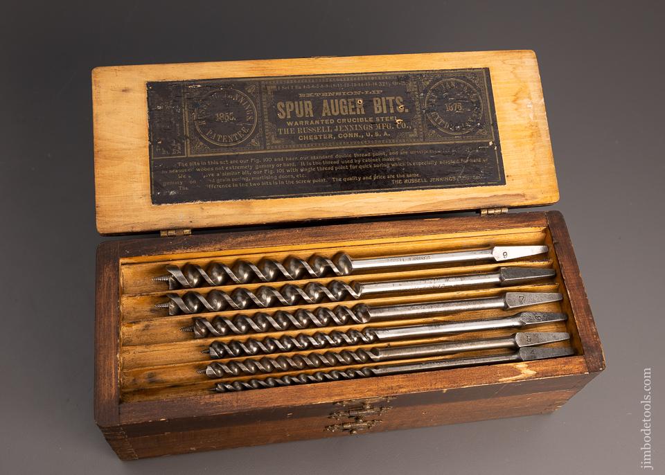 Good User Set RUSSEL JENNINGS Auger Bits in Original Three Tiered Box - 98397