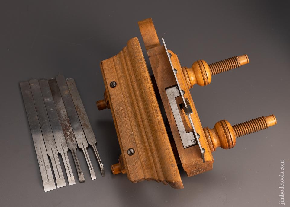 Near Mint SANDUSKY TOOL CO. No. 119 Screw Arm Handled Plow Plane with Irons - 98456