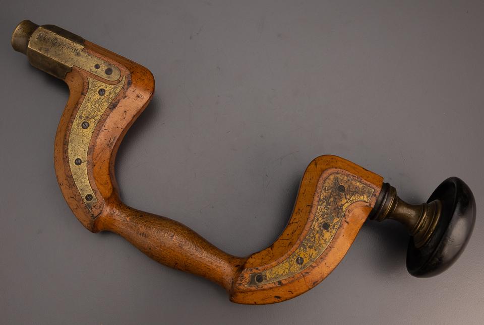 Extra Fine FENTON & MARSDEN Beech & Ebony SHEFFIELD Plated Brace - 99025