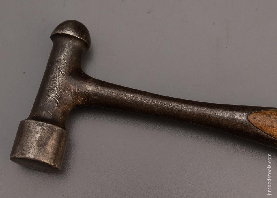 Rare Heavy Duty SMITH PERFECT HANDLE Patented Ball Peen Hammer - 99053
