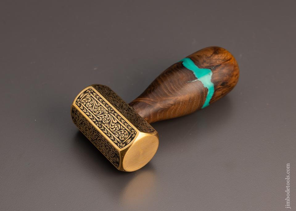 Drop Dead Stunning Engraved Brass Carver’s Mallet 1 Pound by MIKHAIL DAVYDOV - 99468