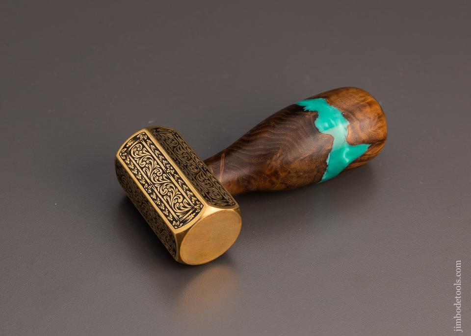 Drop Dead Stunning Engraved Brass Carver’s Mallet 1 Pound by MIKHAIL DAVYDOV - 99468