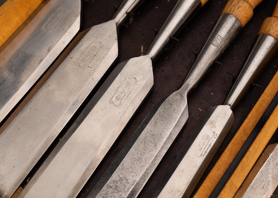 HIBBARD SPENCER & BARTLETT O.V.B. Complete Set of 12 Socket Firmer Chisels in Original Box - 99598