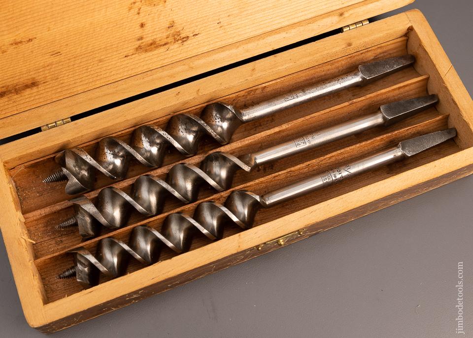 Extra Fine Complete Set of 13 RUSSELL JENNINGS Auger Bits in Original Three Tiered Box - 99699