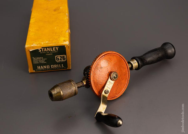 Vintage Stanley No 616 Hand Crank Drill, Red Metal Gear, Wood Handle, –  Funkyhouse Vintage