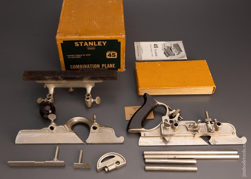Mint Unused 100% Complete STANLEY No. 45 Combination Plane in Original Box - 99957