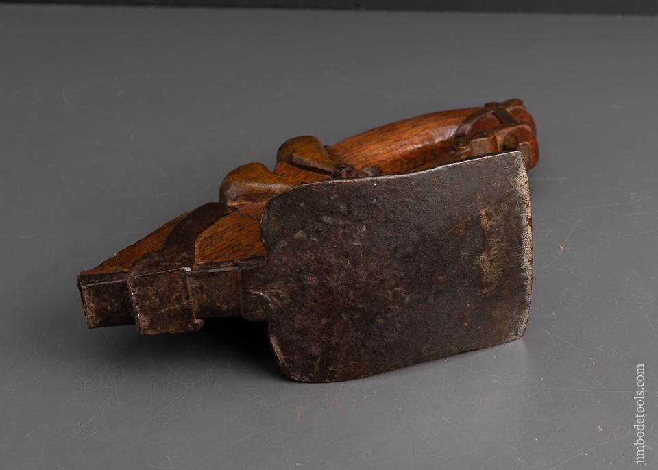Magnificent Horse & Jockey Carved Stirrup Adze - EXCELSIOR 95442