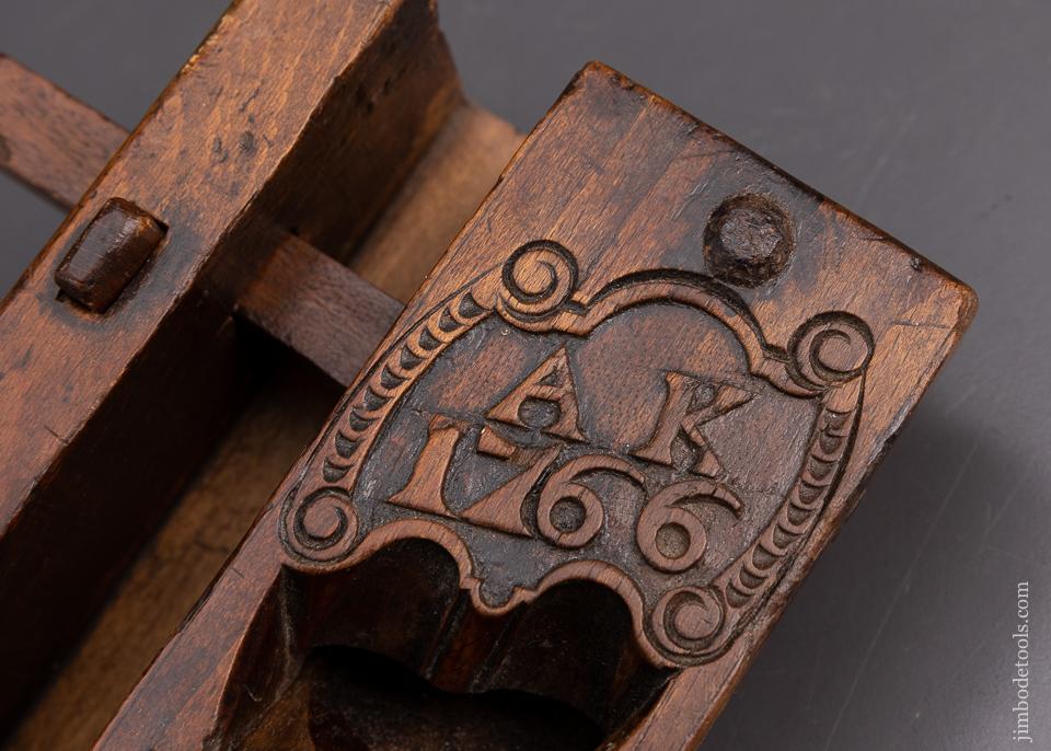 18th Century Dutch Moving Filletster Plane by I BIGGEELAAR - DATED 1766 - EXCELSIOR 95546