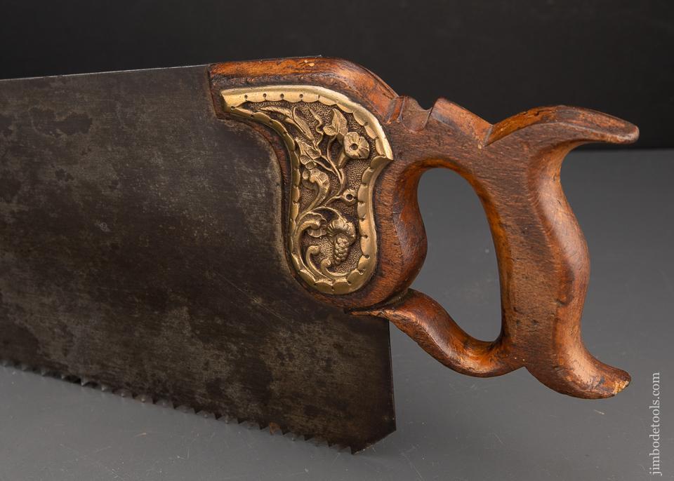 Fantastic COLVER BROS. Handsaw with Heavy Brass Escutcheon - EXCELSIOR 96182