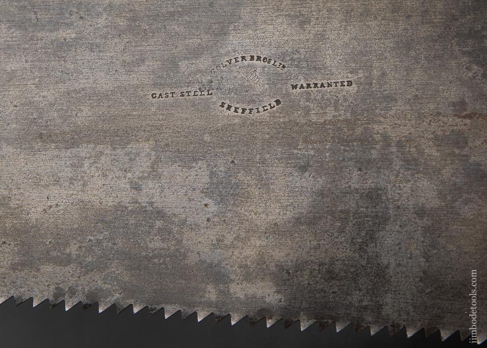 Fantastic COLVER BROS. Handsaw with Heavy Brass Escutcheon - EXCELSIOR 96182