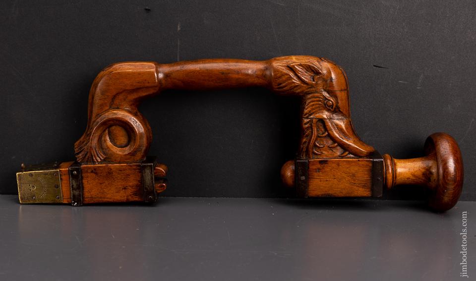 Astonishing Hand-Carved Sea Serpent Clothespin Brace - EXCELSIOR 95466
