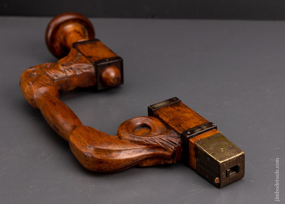 Astonishing Hand-Carved Sea Serpent Clothespin Brace - EXCELSIOR 95466