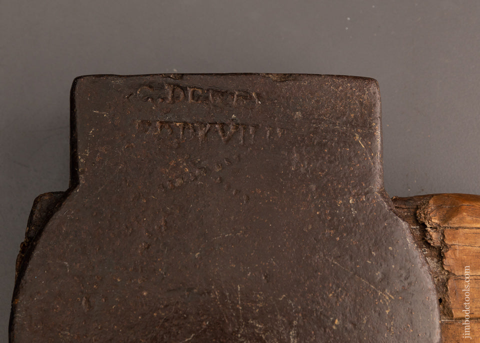 G. DEWEY EDDYVILLE (N.Y.) Offset Single Bevel Broad Axe - 103093