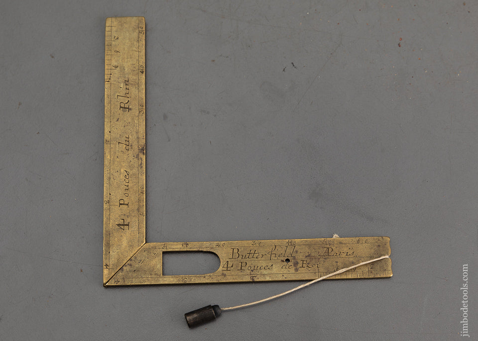 Amazing Mini 17th Century MICHAEL BUTTERFIELD Level & Square with Plumb Bob ca. 1680-1724 - EXCELSIOR 102332